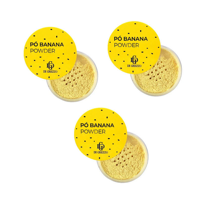 3 unidades Pó Finalizador Banana Di Grezzo Makeup